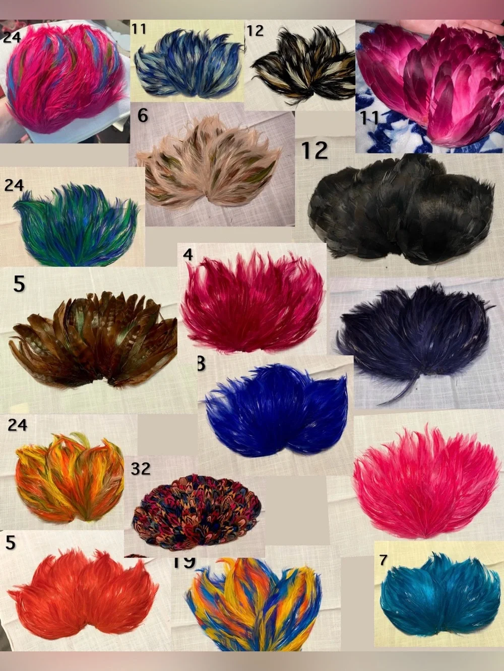 Vtg Feather Pad HUGE LOT for crafts, oddities, millinery, and costuming!